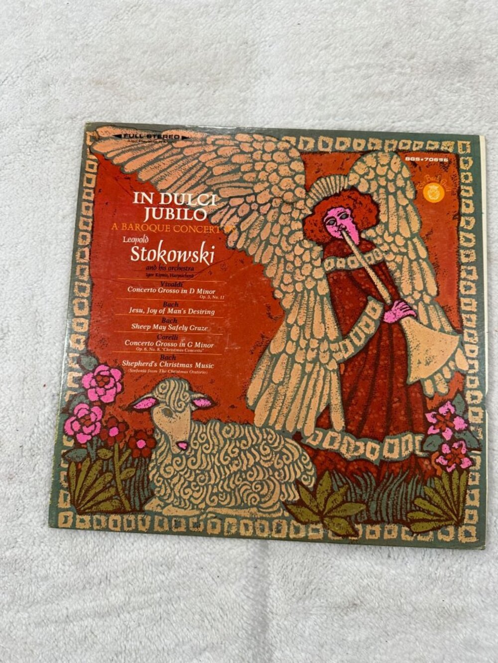 Leopold Stokowski In Dulci Jubilo 1967 LP Stereo Baroque Concert The Bach Guild